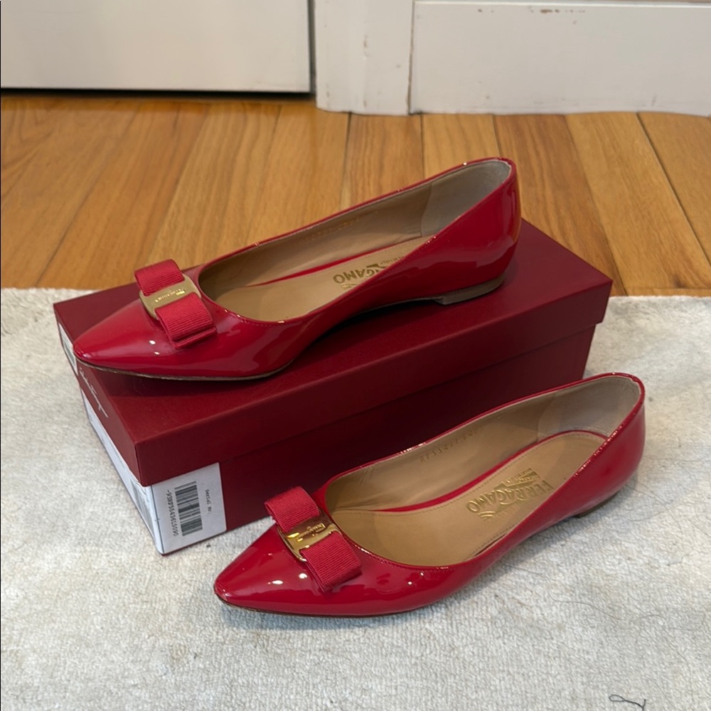 Salvatore Ferragamo Women's Red Flats